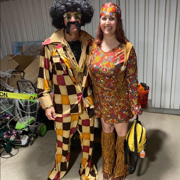 Worn Once Peace & Love Hippie Costume Spirit Halloween - Picture 12 of 16